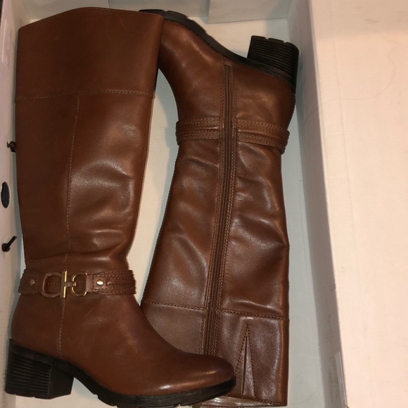π’NWT 6 Bandolino Tall Cognac Boots - Picture 4 of 9